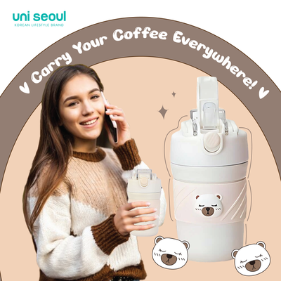 Coffee Brown Bear Vacuum Cup I 450 ml