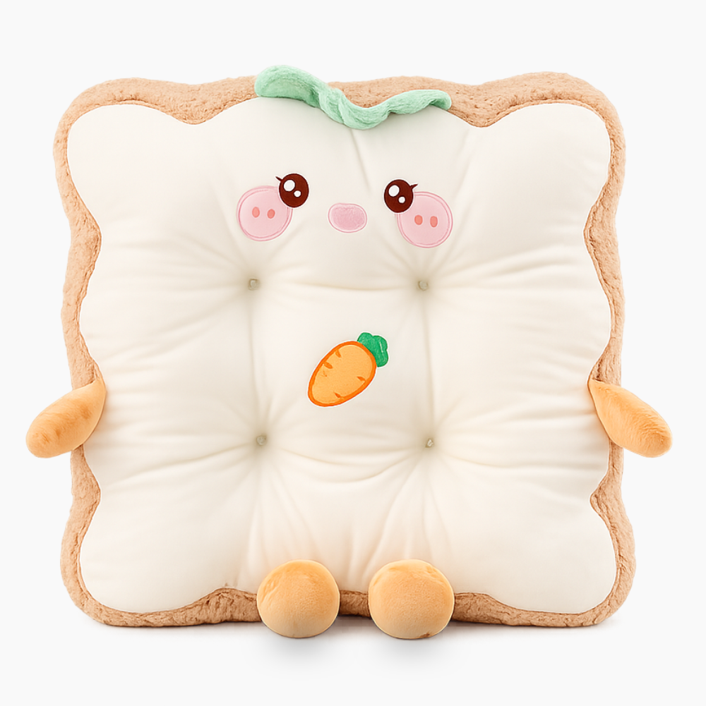 White Toastie Plushie Cushion