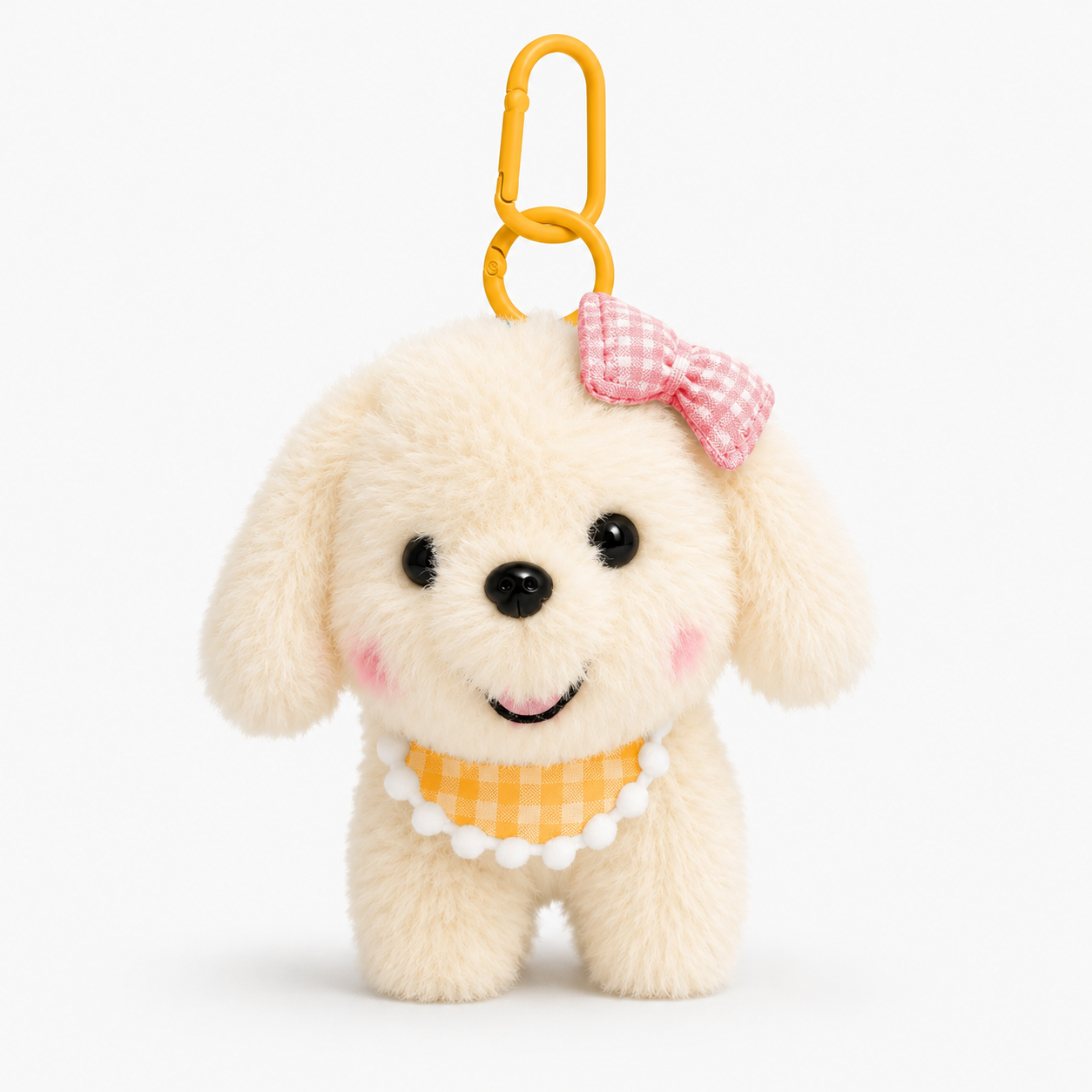 Butter Puff Plushie Keyring - Yellow