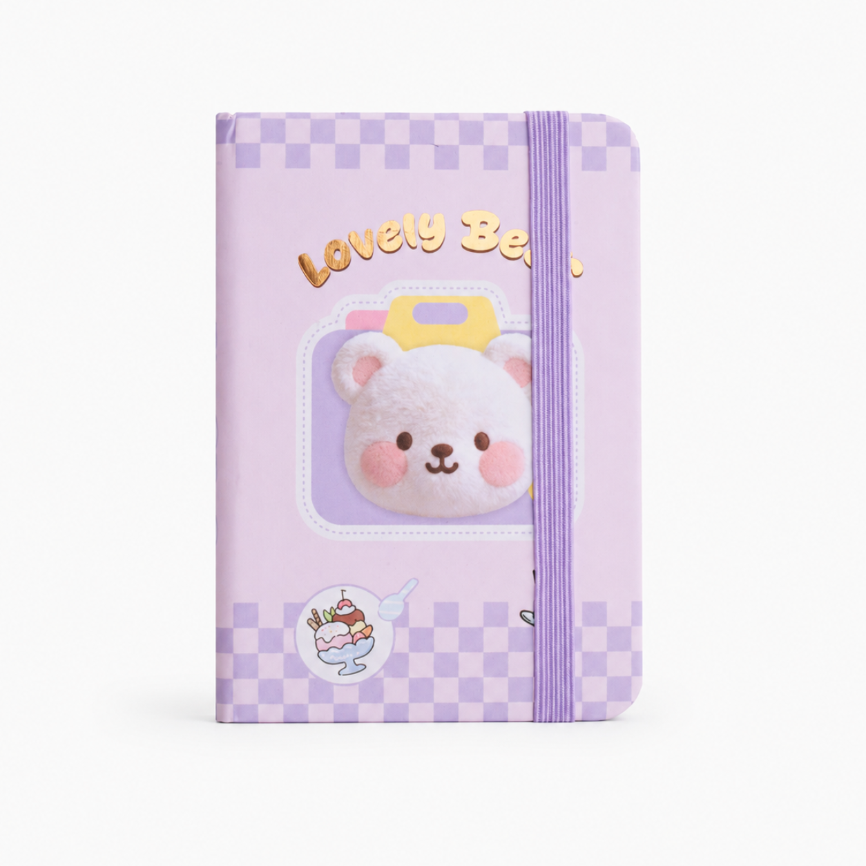 Camera Bear Mini Journal - Lilac