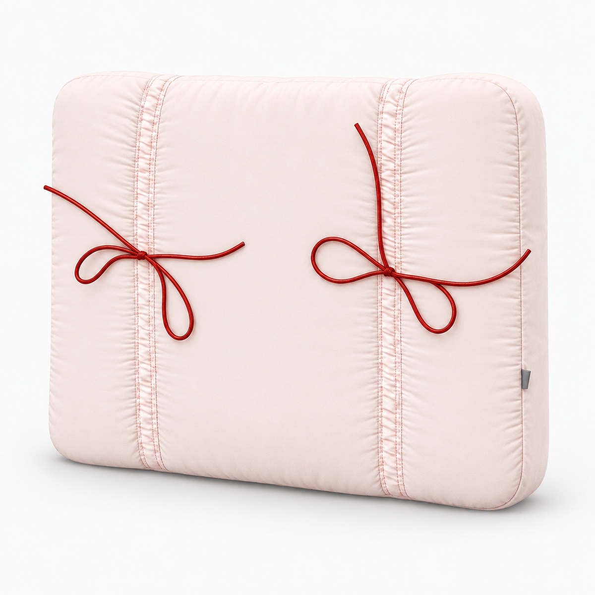 Pink Puffed Bow Laptop Sleeve