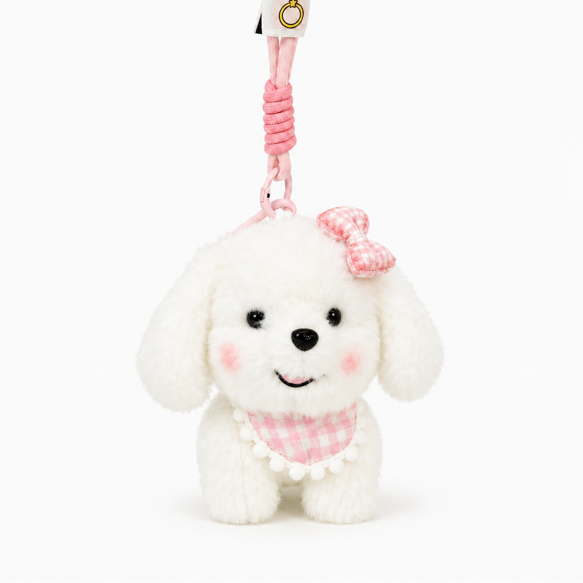 Cherry Puff Plushie Keyring - Pink