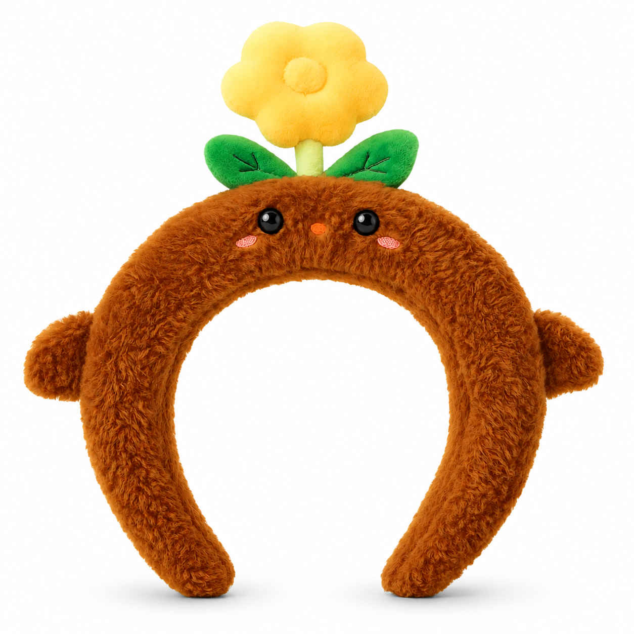 Spinning Flower Headband Brown