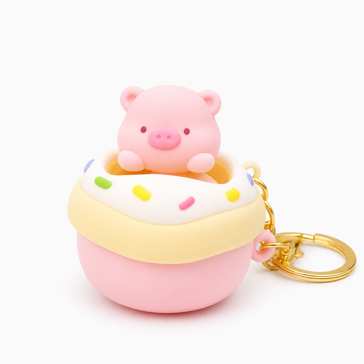 Pop Out Pig Silicone keychain