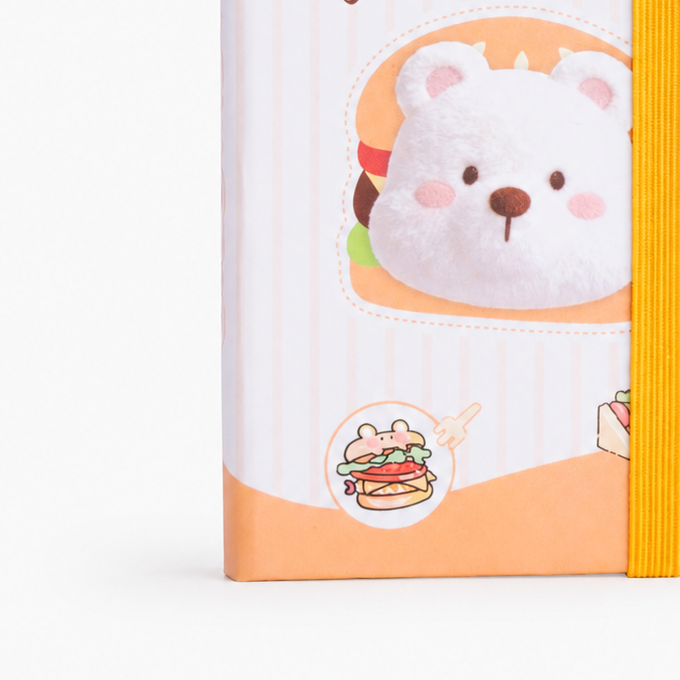 Burger Bear Mini Journal  - Yellow