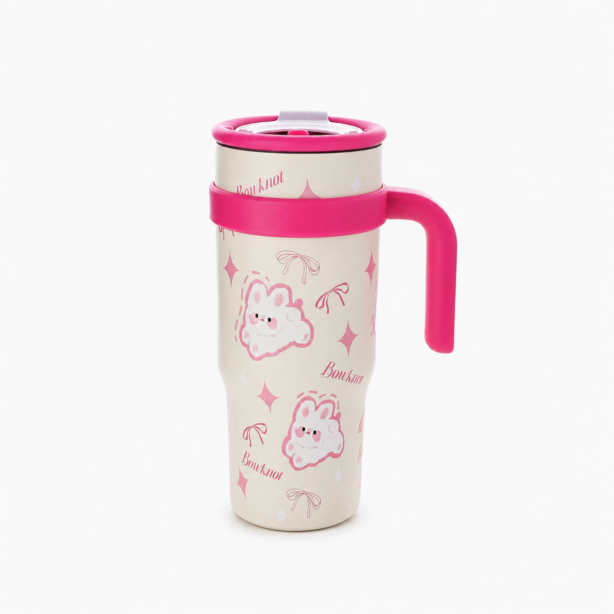 Pink Bunny Stainless Steel Tumbler