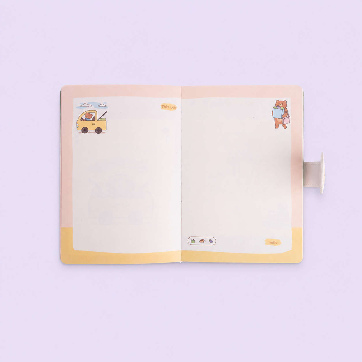 Fishing  Bear - Magnetic notepad