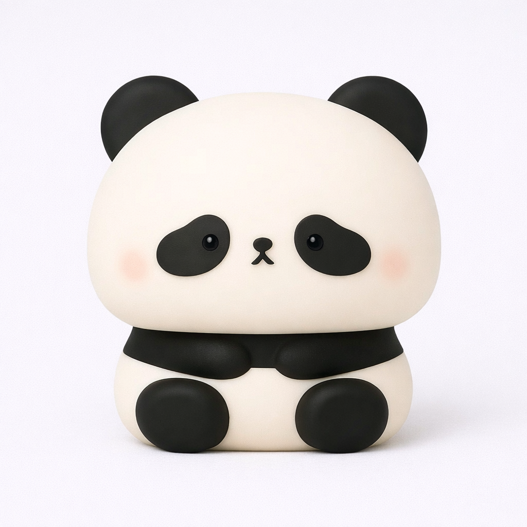 Big-Head Silicon Panda Night Lamp
