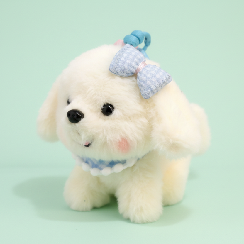Cloud Puff Plushie Keyring - Blue