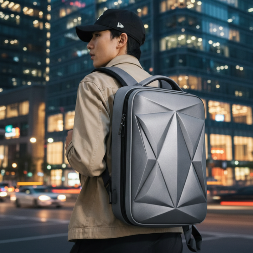 Hardshell Laptop Travel Backpack - Grey