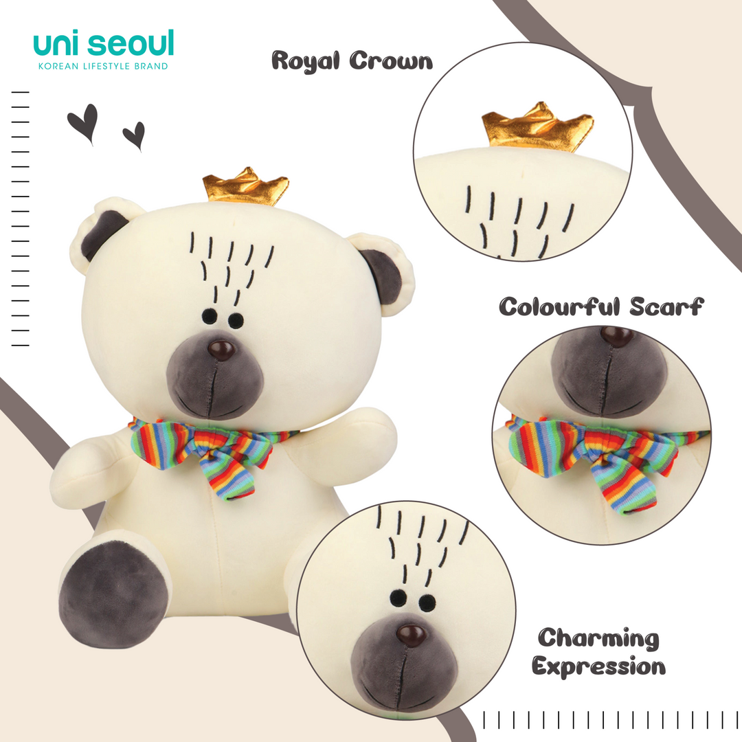 Crown Teddy Bear Plush Toy I 55 CM Uni Seoul Korean Fashion