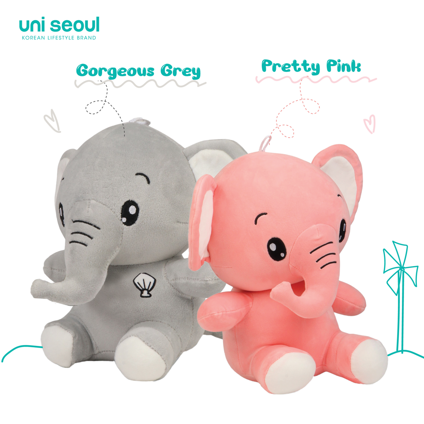 Small elephant plush sales