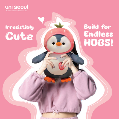 Cute Penguin Plush Toy - Pink