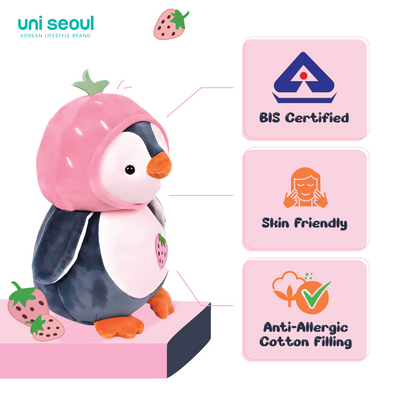 Cute Penguin Plush Toy - Pink