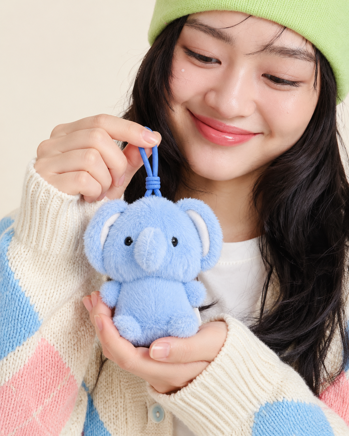 Baby Ellie Plushies Keyring- Blue