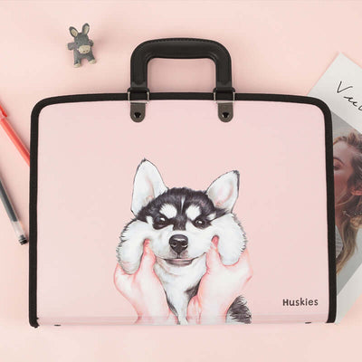 File Folder with Zipper Lock and Handle