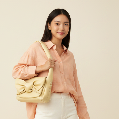 Knot Bow Sling Bag - Yellow