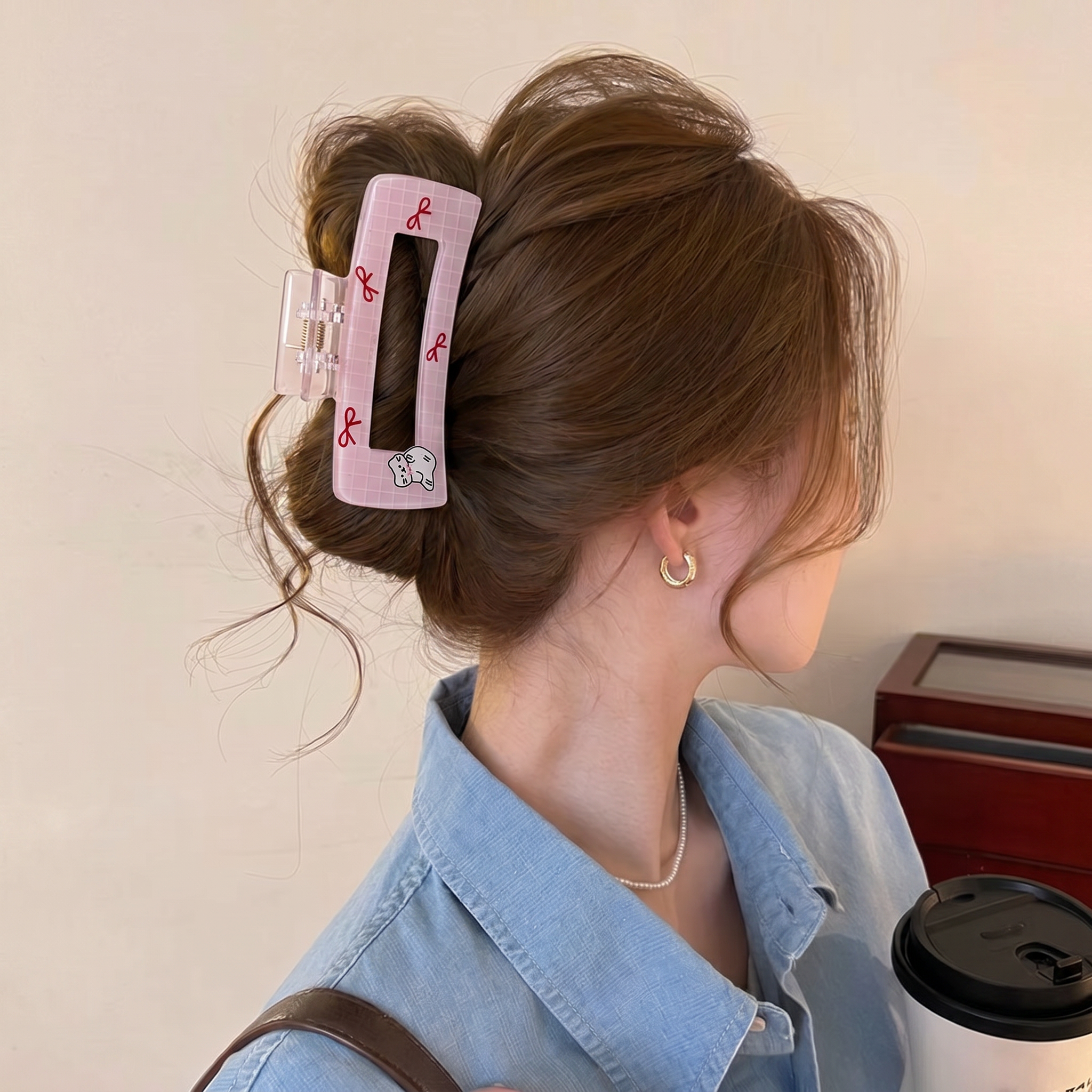 Kitty Bow Claw Clip