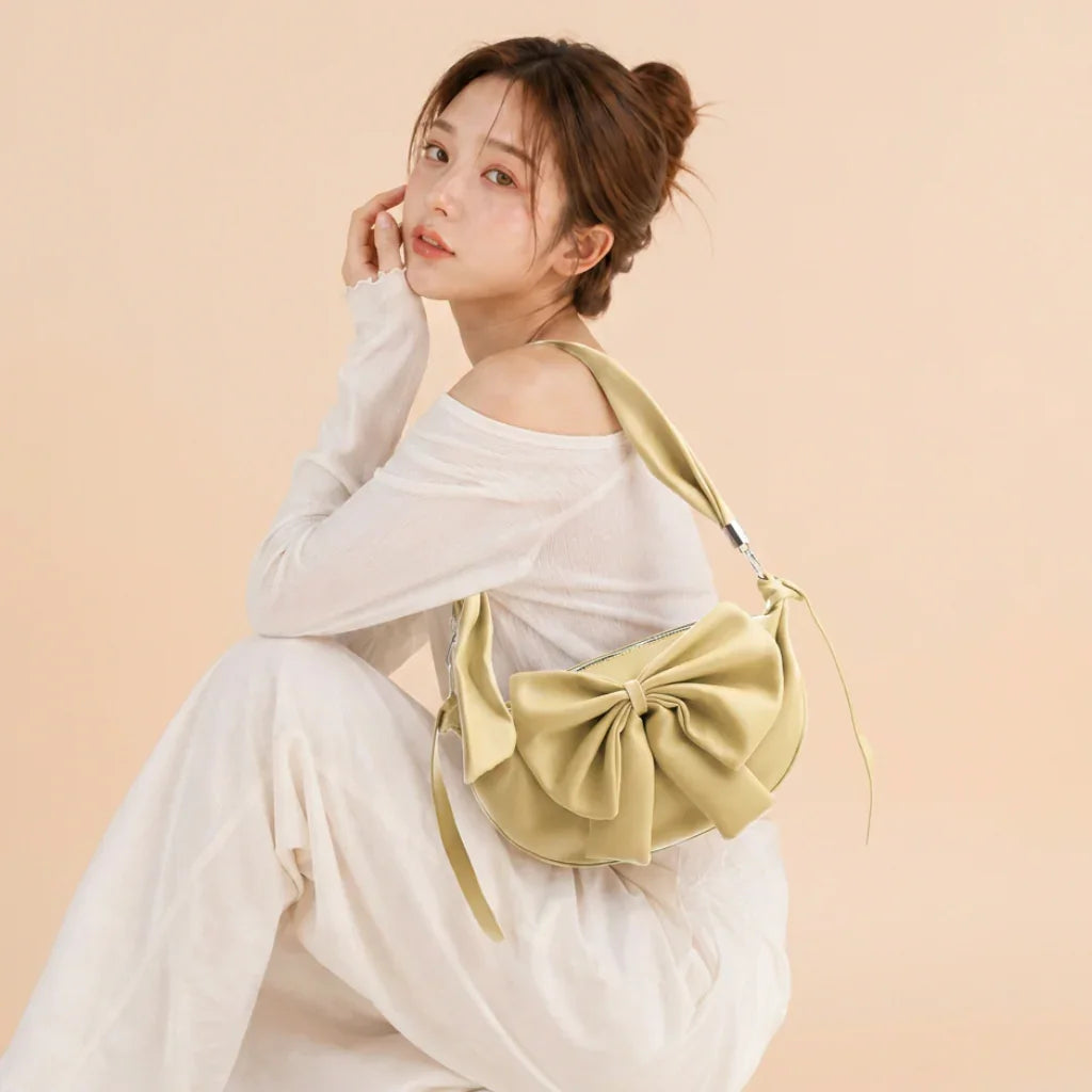 Round Bow Sling Bag - Yellow