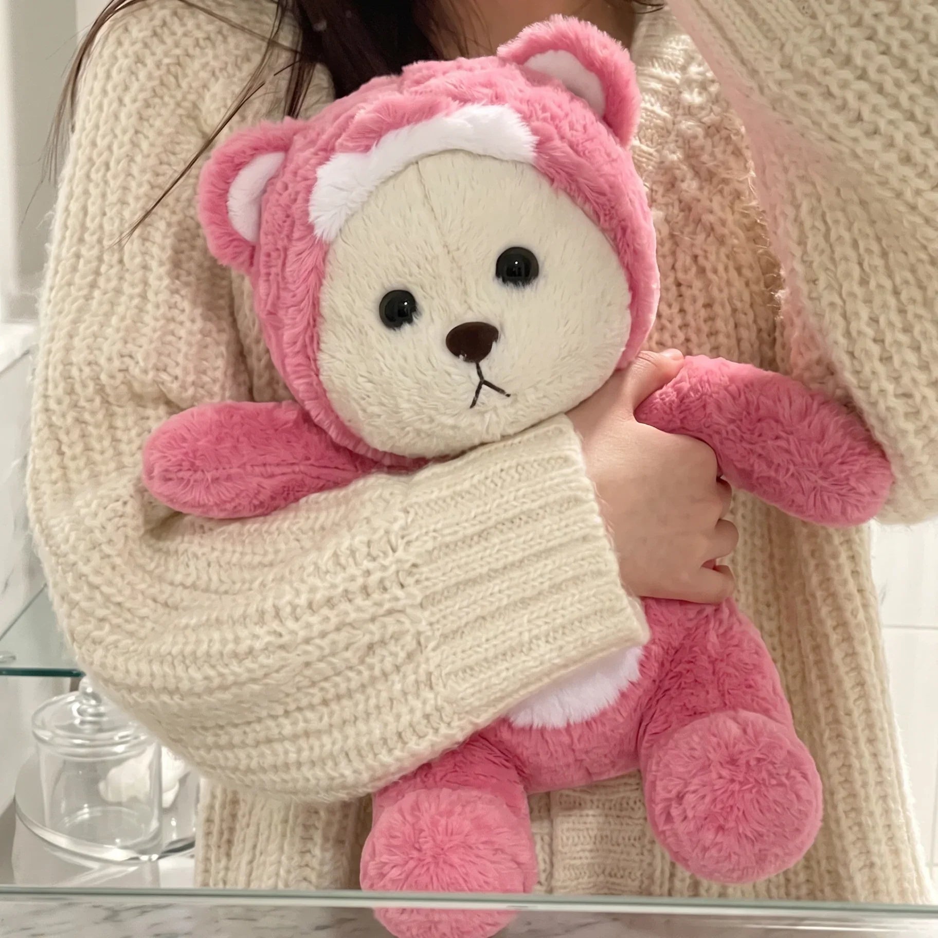 Hoodie Bear pink