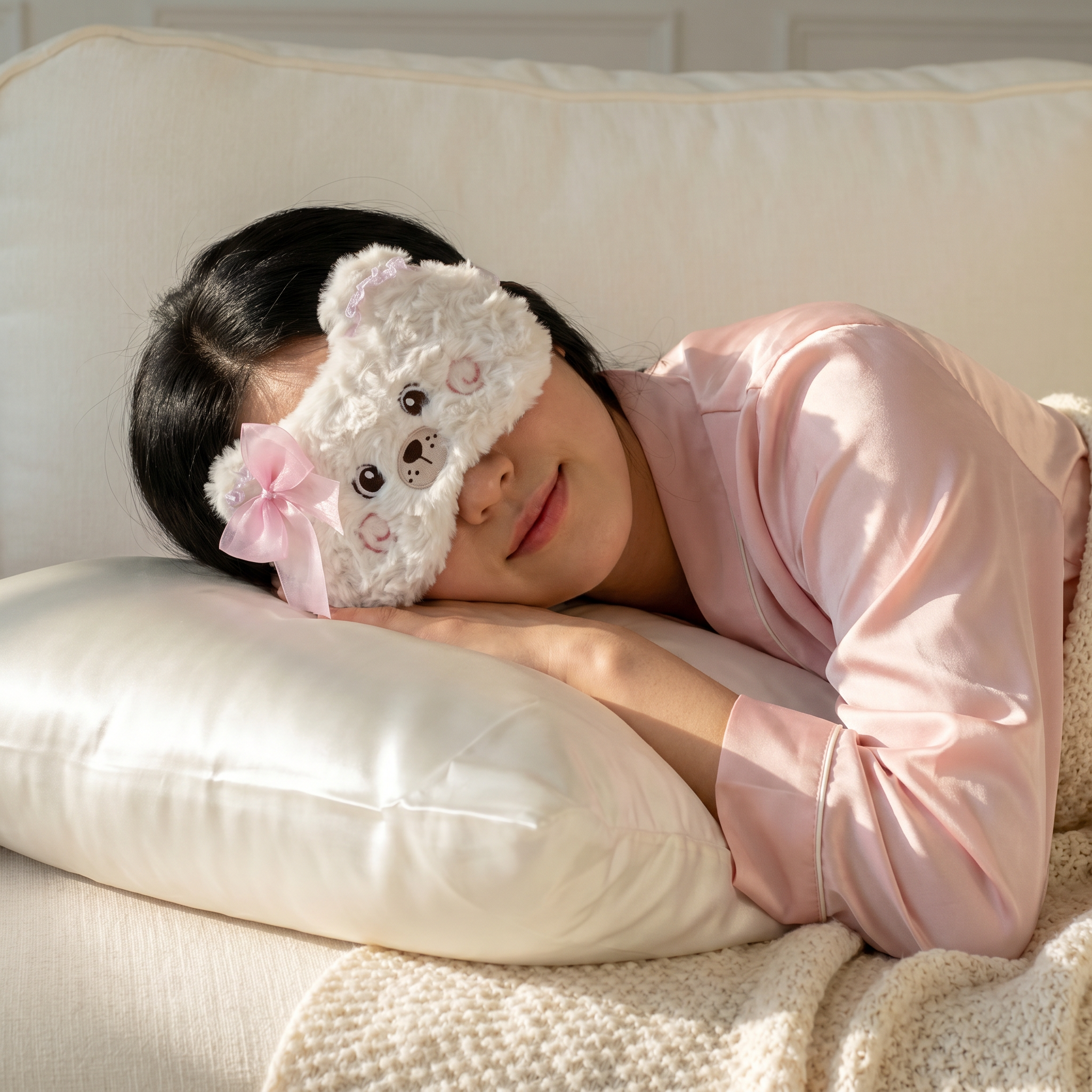 Creamy Teddy Eye Mask