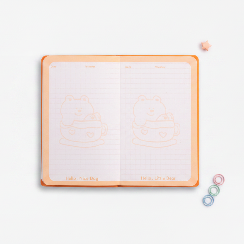 Teacup Bear Mini Journal - Mint