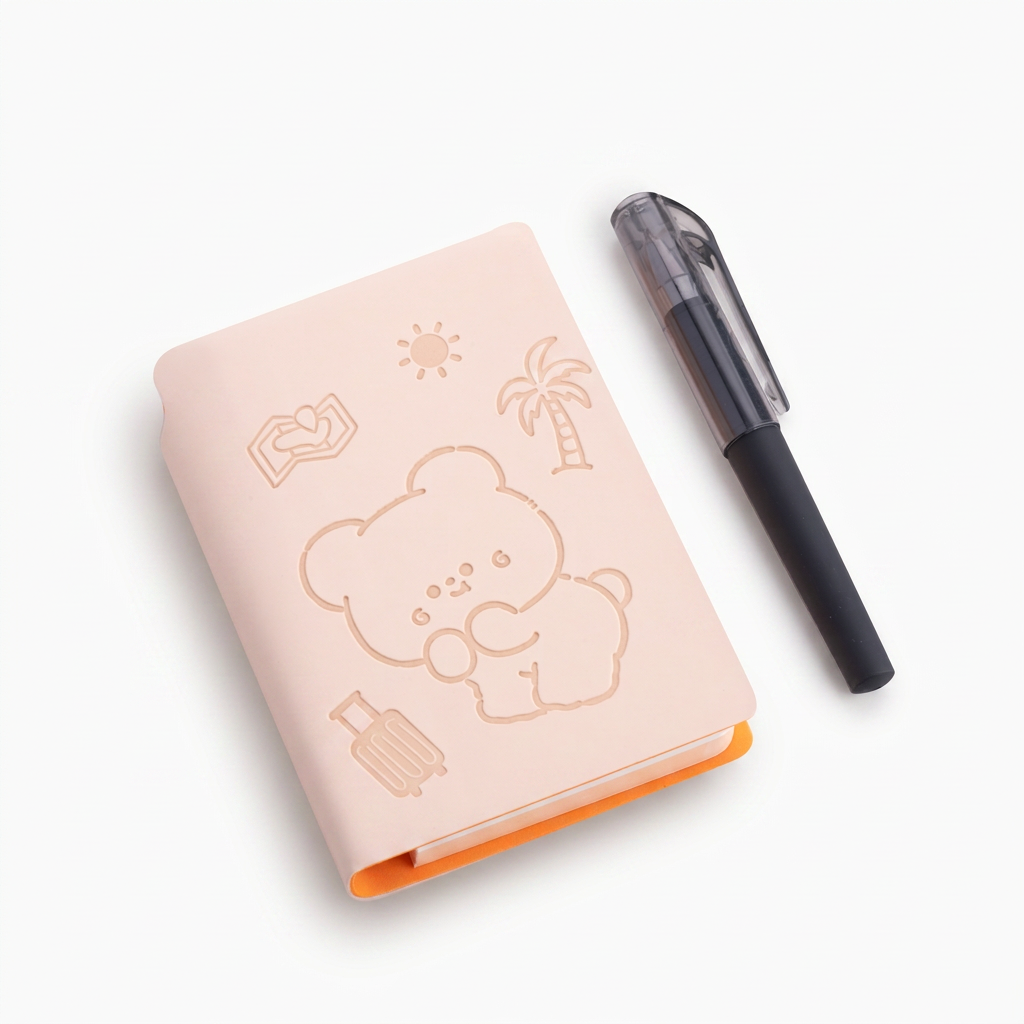 Travel Bear Mini Journal -  Apricot