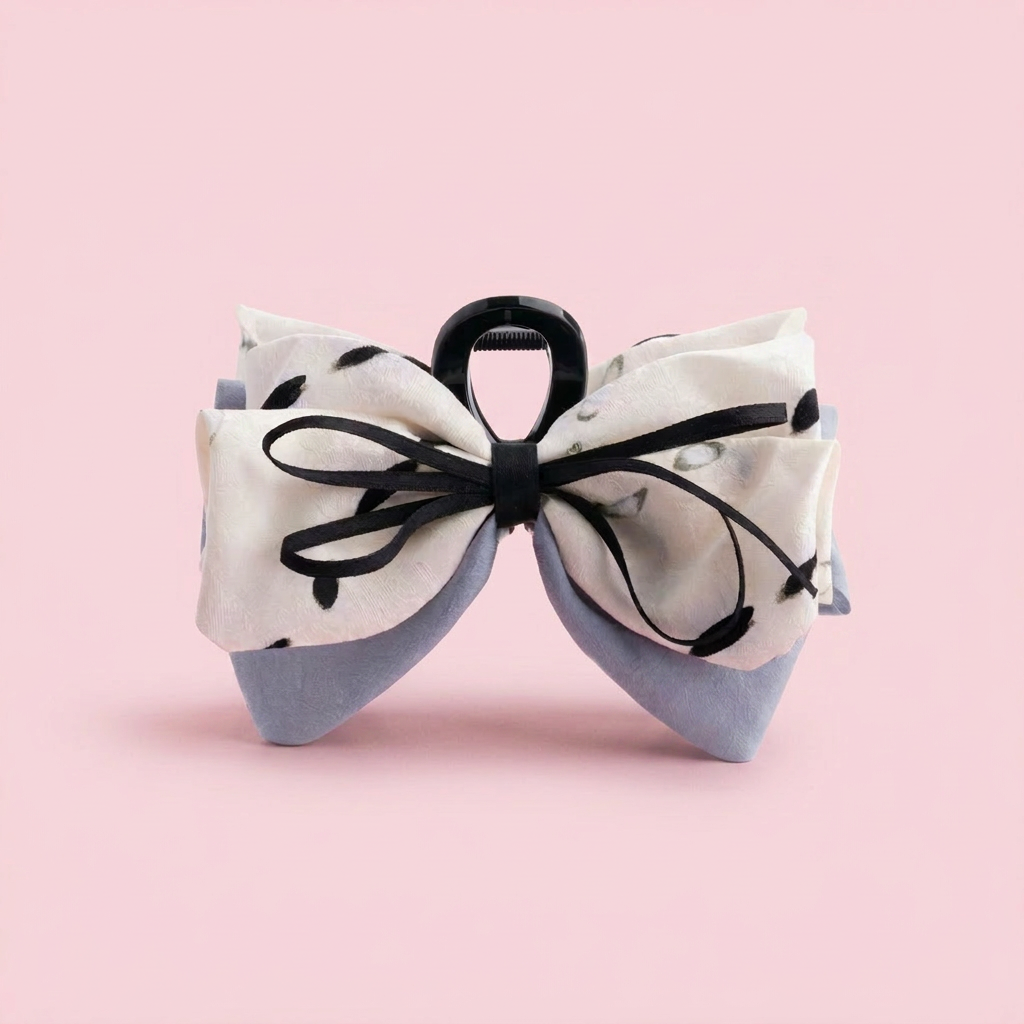 Midnight Bow Claw Clip