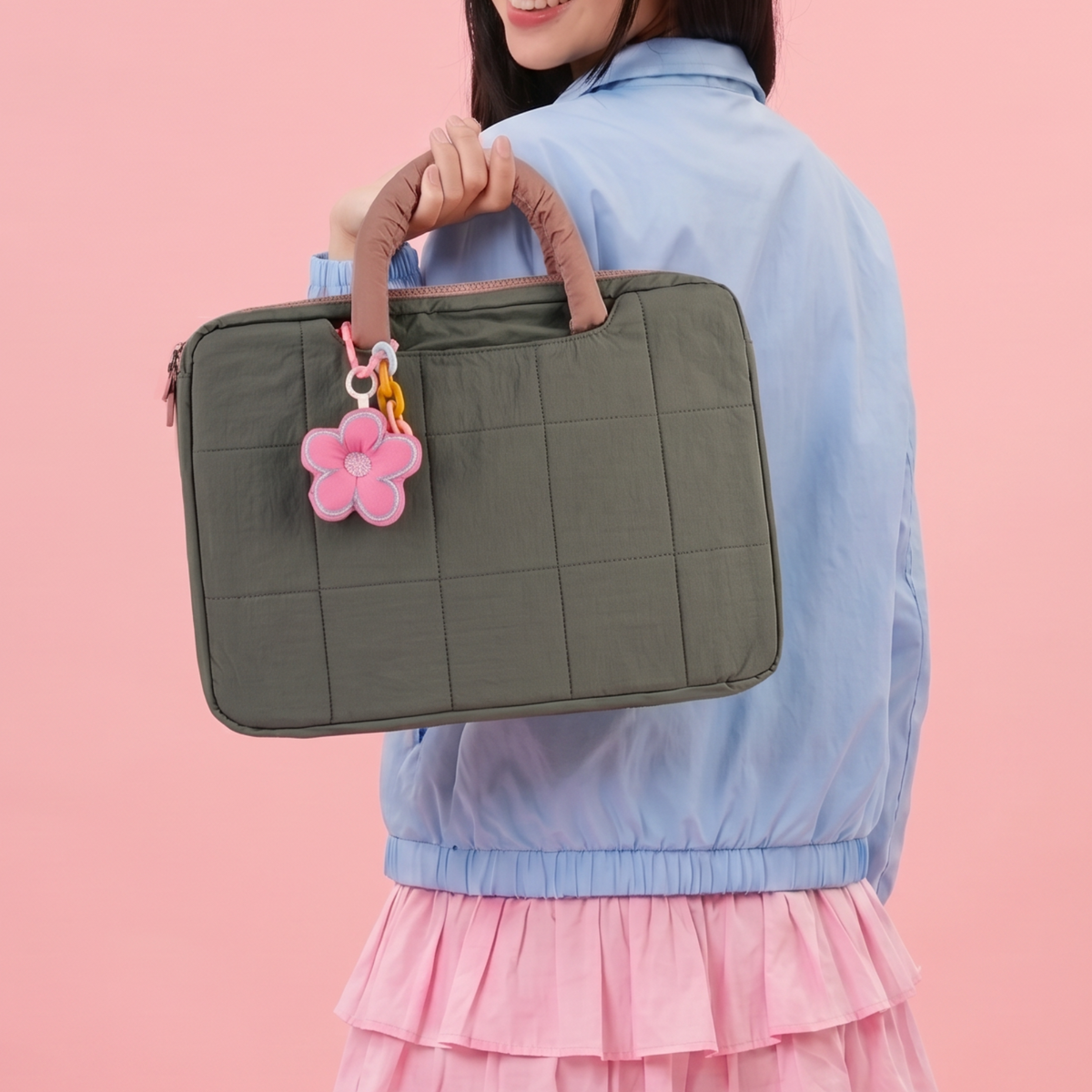 Daisy Laptop Bag - Sage