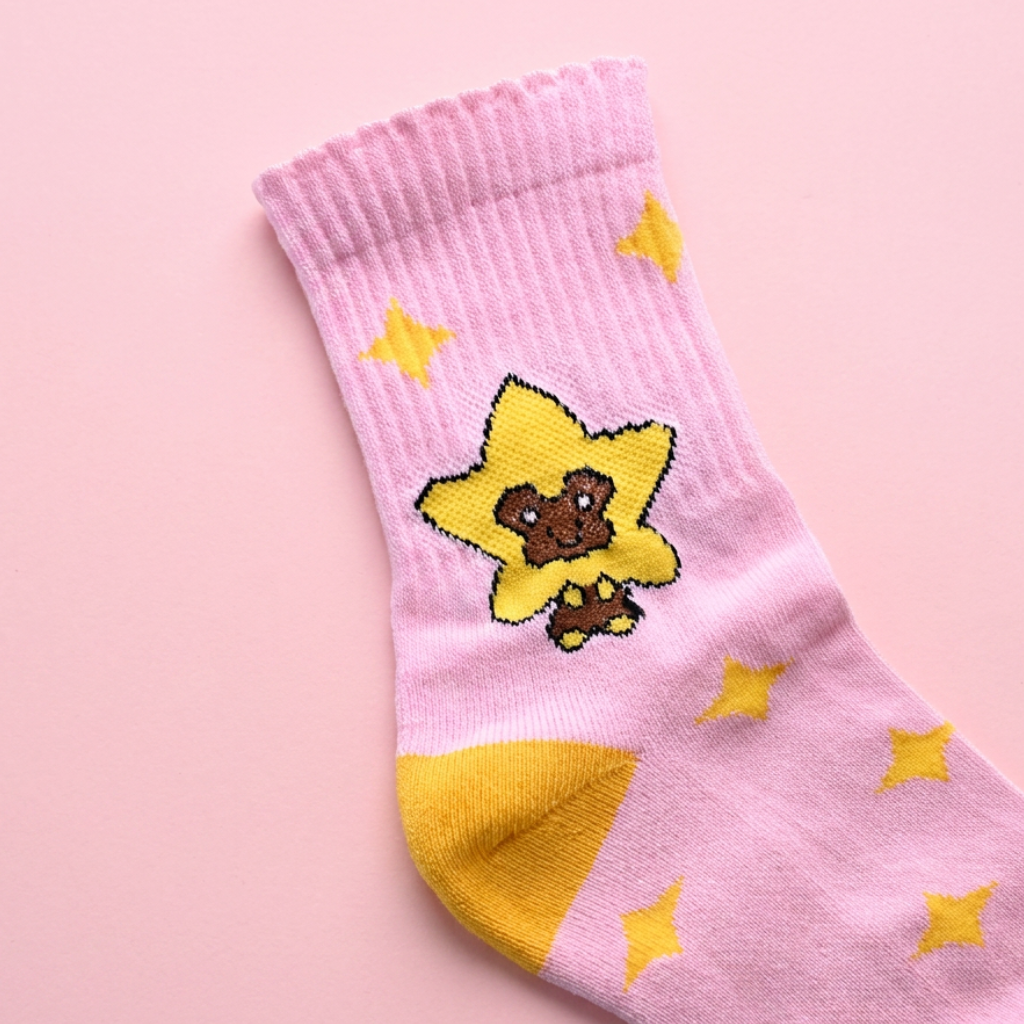 Star Bear Crew Socks