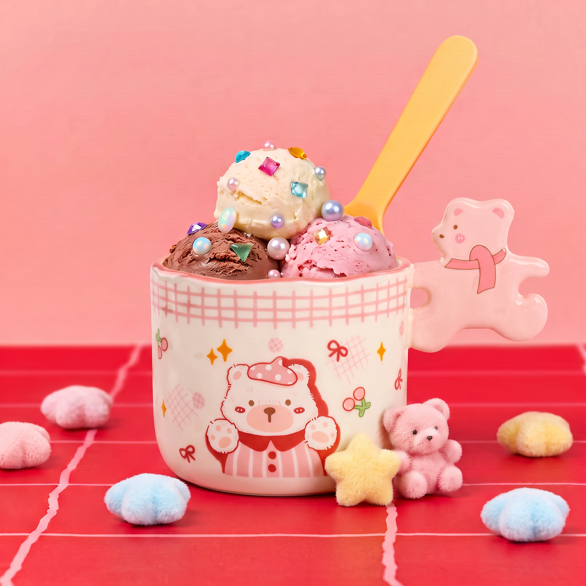 Ribbon Teddy Mug