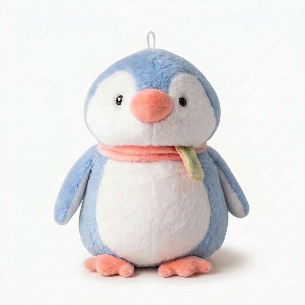 Muffler Penguin Plush Toy blue -  Small