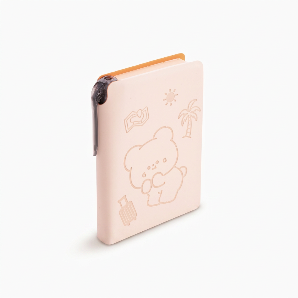 Travel Bear Mini Journal -  Apricot