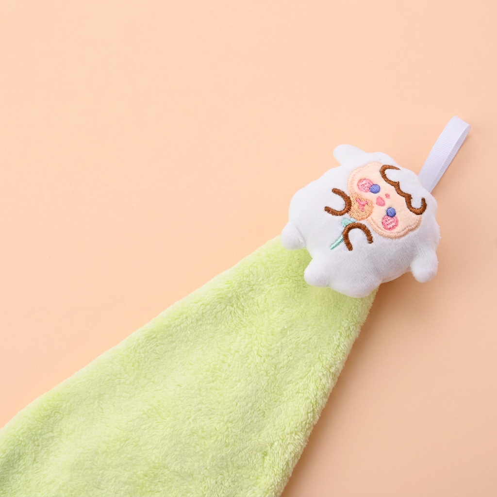 Sheep Plush Towel Green