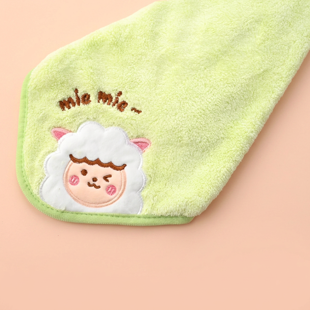 Sheep Plush Towel Green