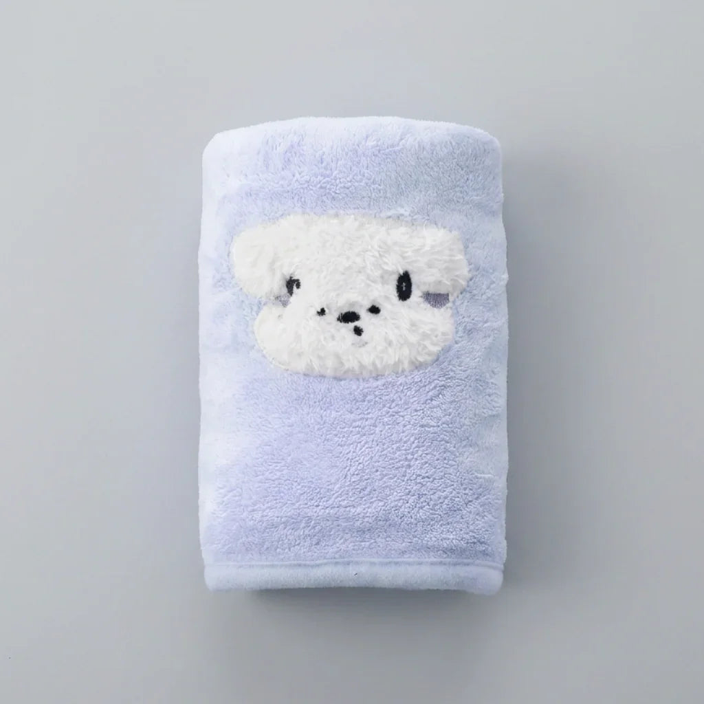 Puff Pals Hand Towel Blue