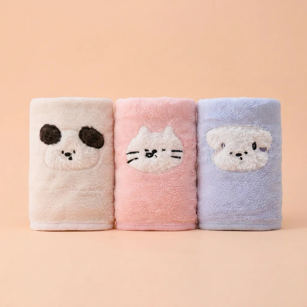 Puff Pals Hand Towel White