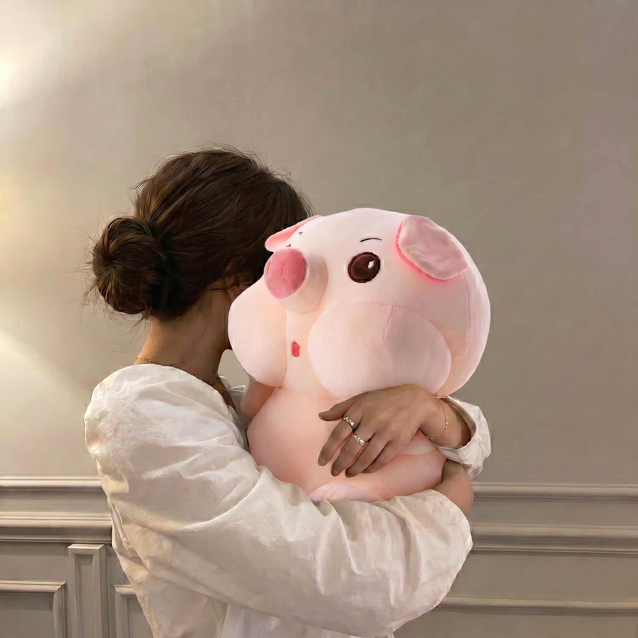 Cute Bottle Pig Plush Toy