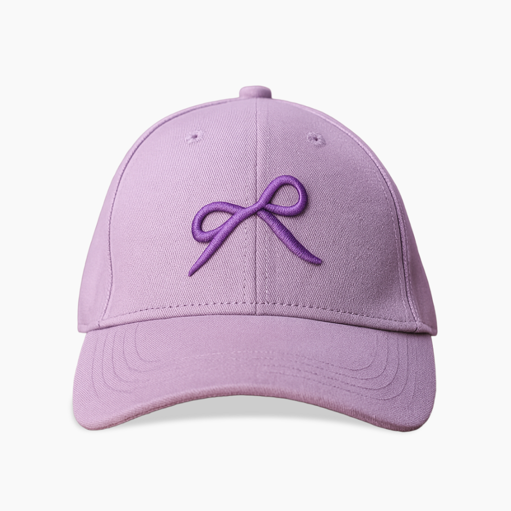 Purple Bow Baseball Cap