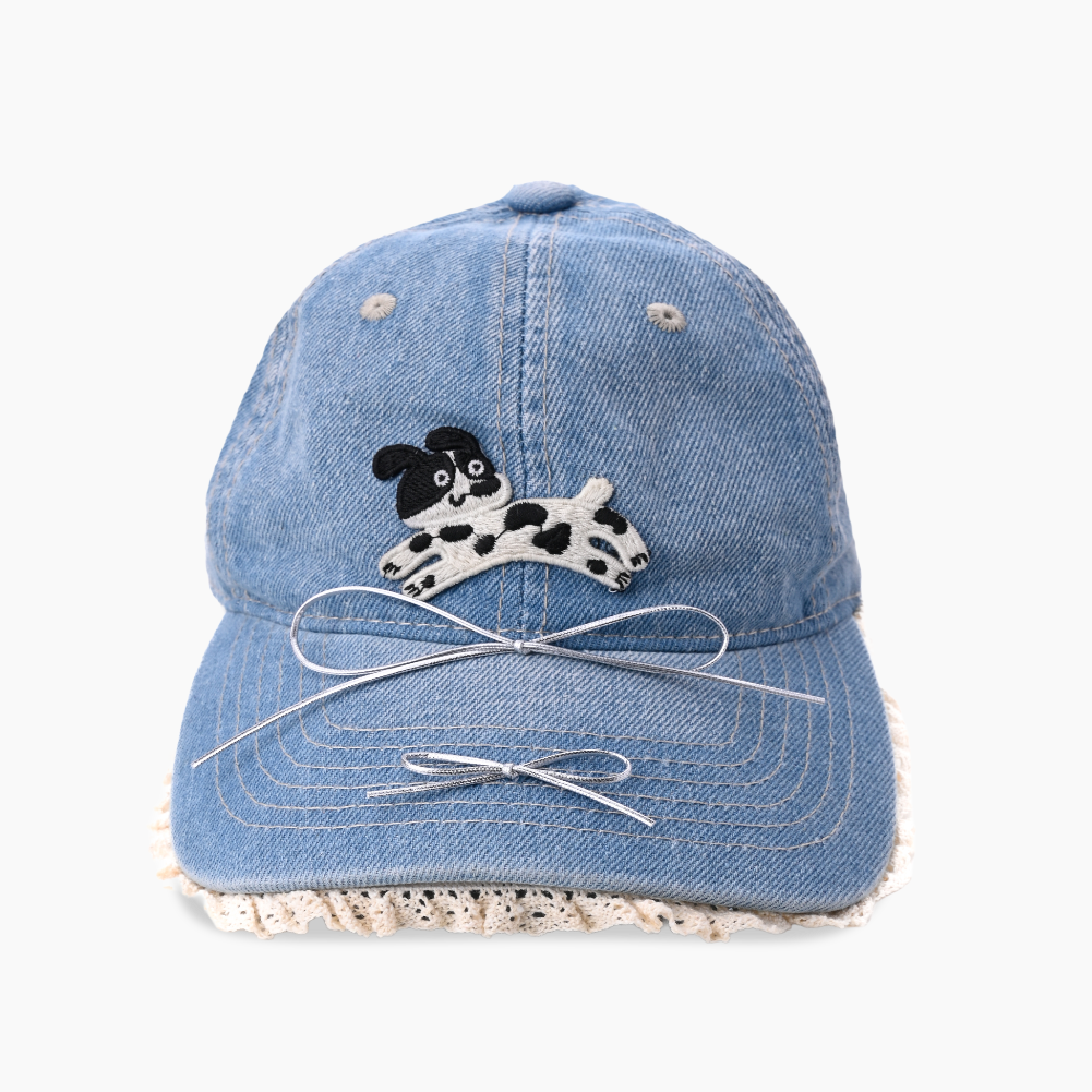 Cute Dog Denim Baseball Cap