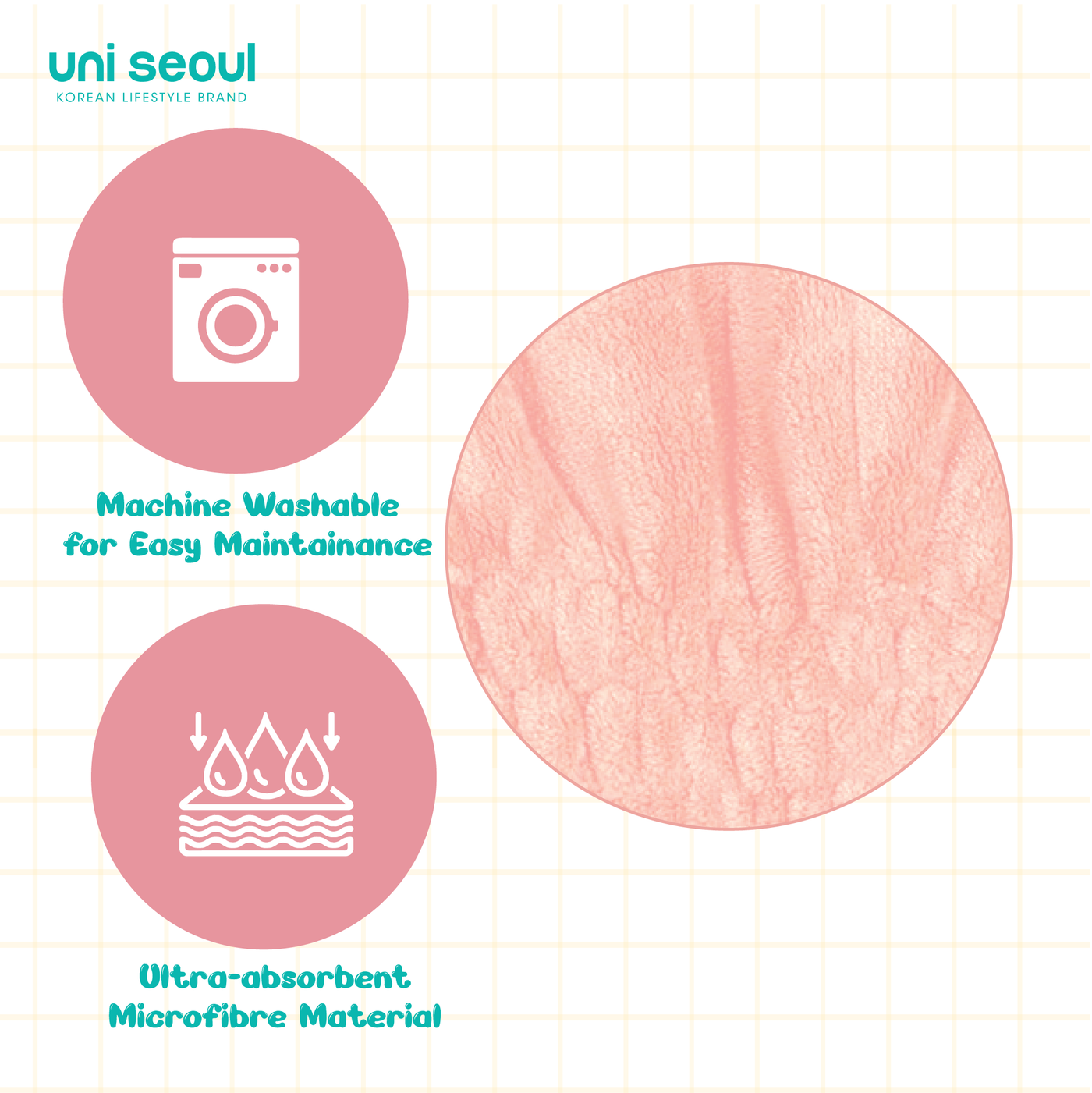 Baby Pink Head Bath Bow Towel