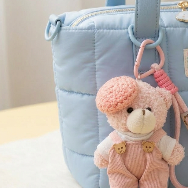 Berry Bloom Teddy Keyring