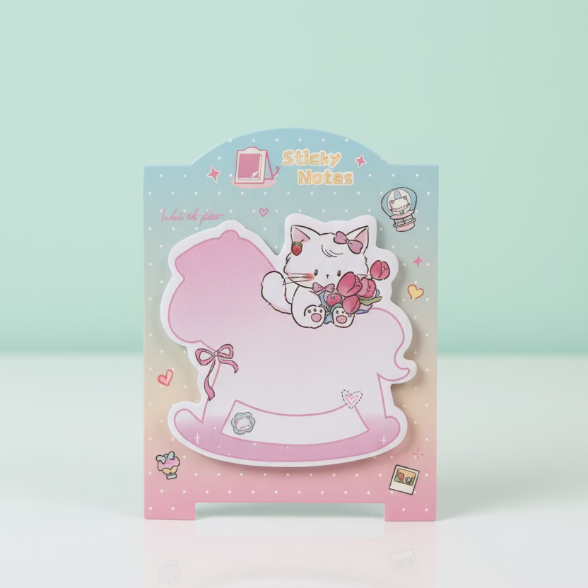 Milu memo Sticky Notes Flower Cat