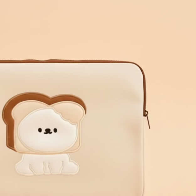 Brown Toast Dog Laptop Sleeve
