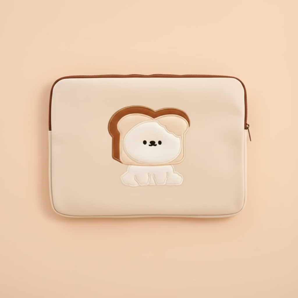 Brown Toast Dog Laptop Sleeve