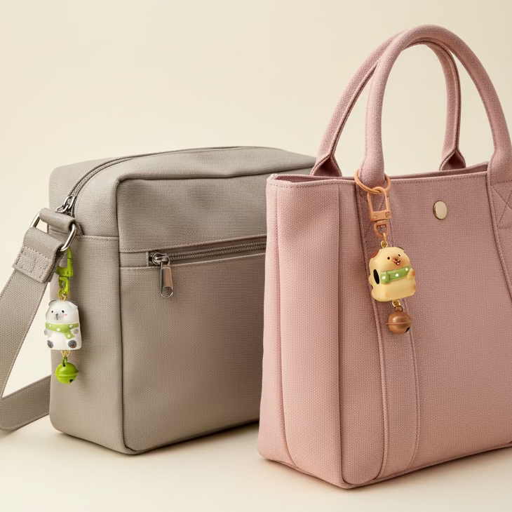 Happy Tail Bells Keyring