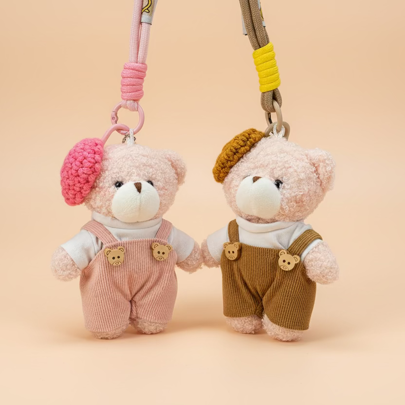 Berry Bloom Teddy Keyring