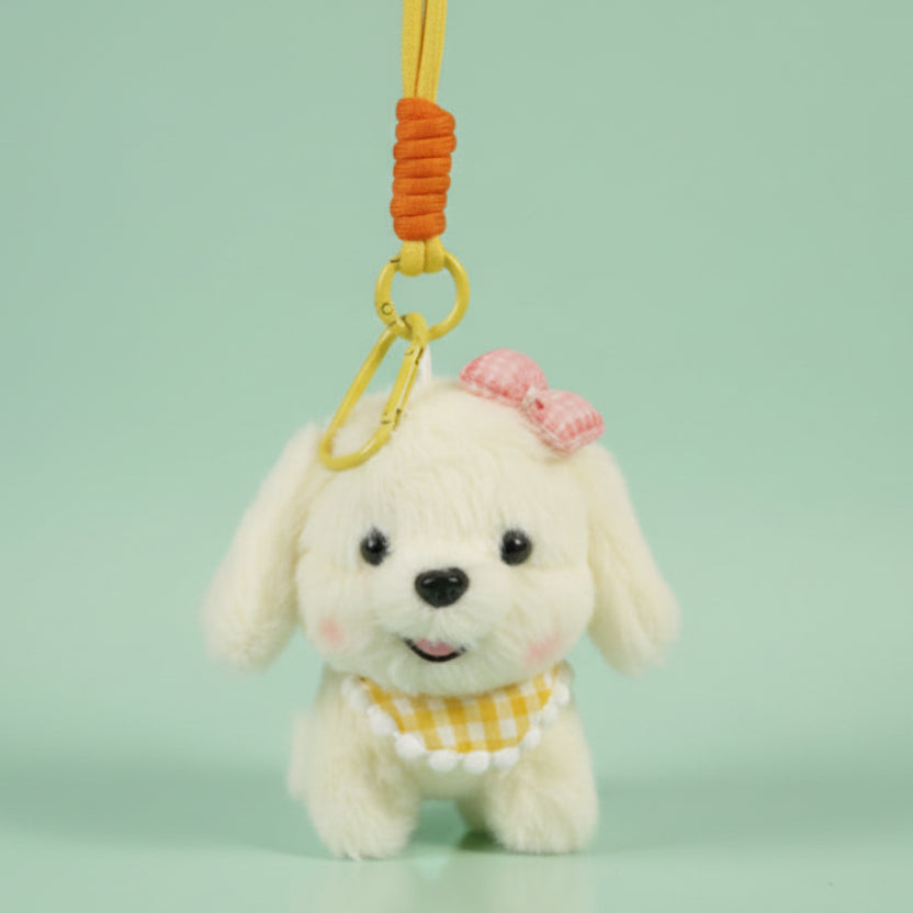 Butter Puff Plushie Keyring - Yellow