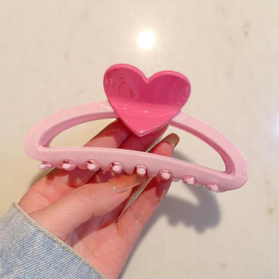Pink HeartHolder Claw Clip