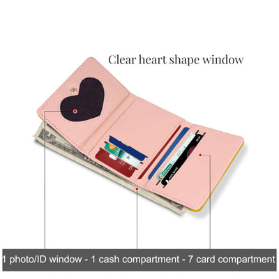 Rabbit Print Trifold Cute Wallet - Pink